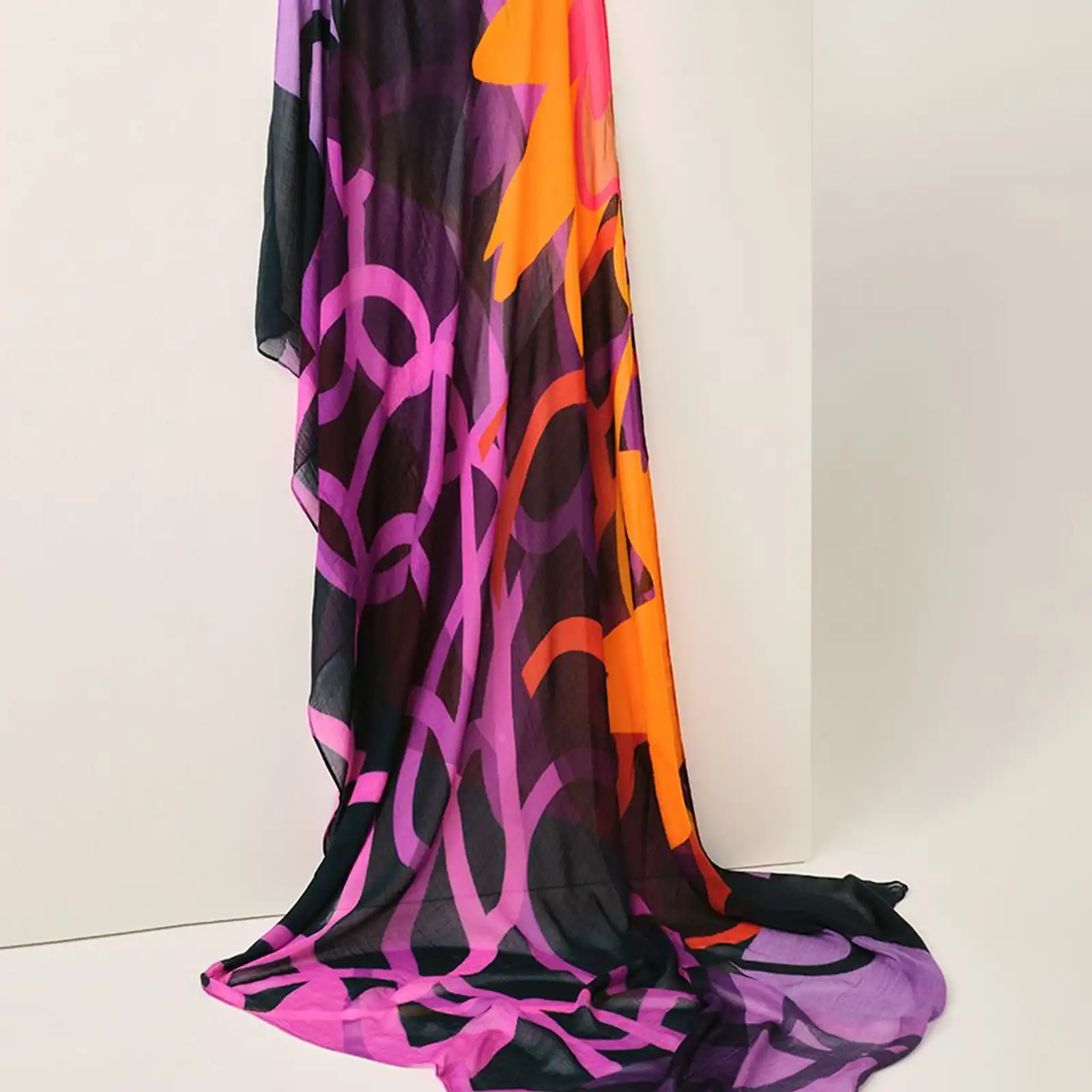 Thumbnail: Dolcezza "Digital Geometry Mauve" Long Puffer Vest 72823