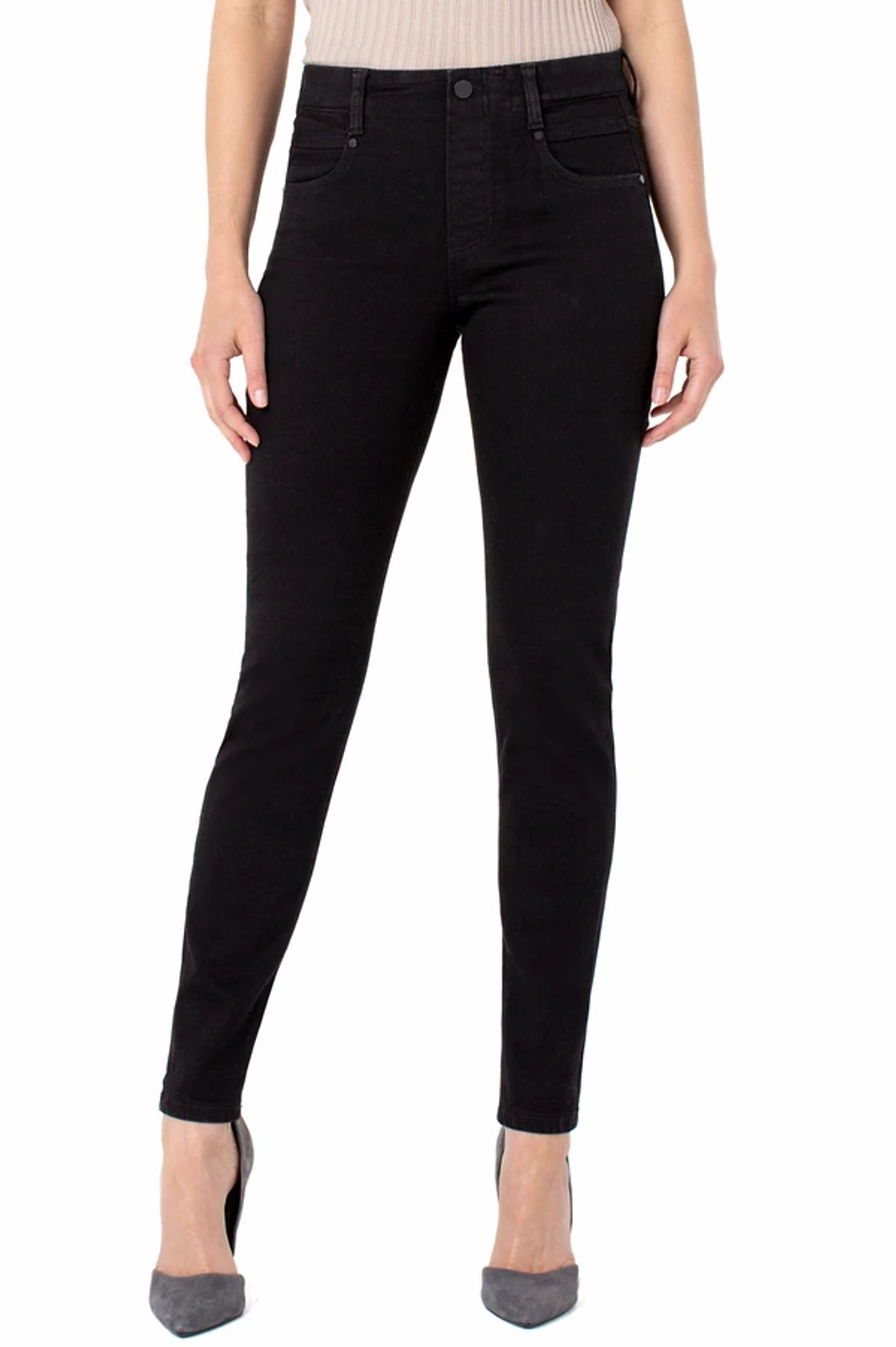 "Gia Glider" Skinny Black Jeans