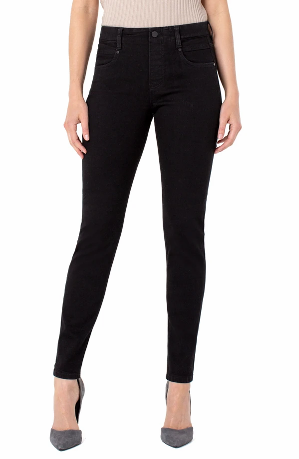 "Gia Glider" Skinny Black Jeans