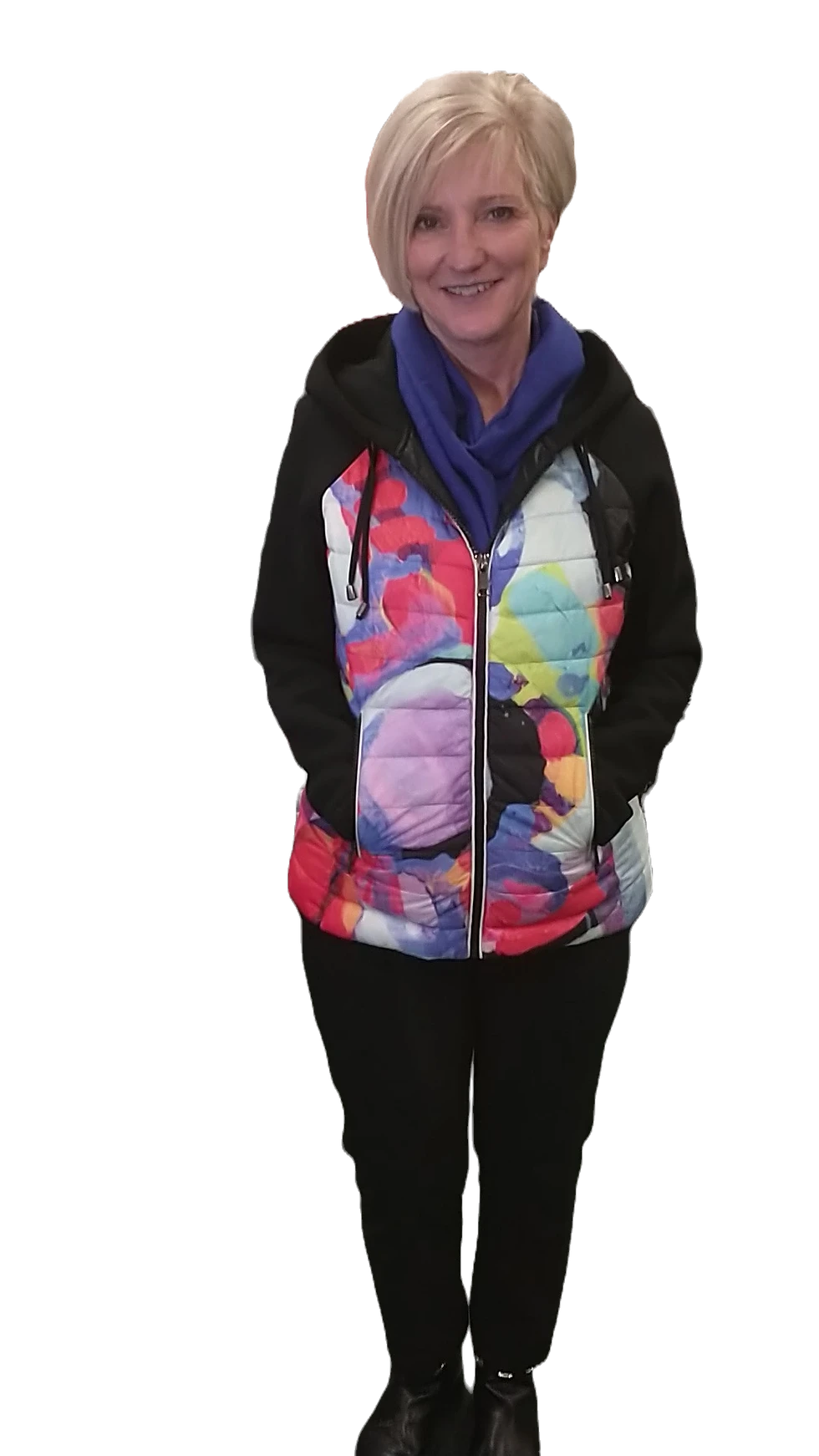 Claire Desjardins "Try Me" Hooded Puffer/Scuba Jacket 222585