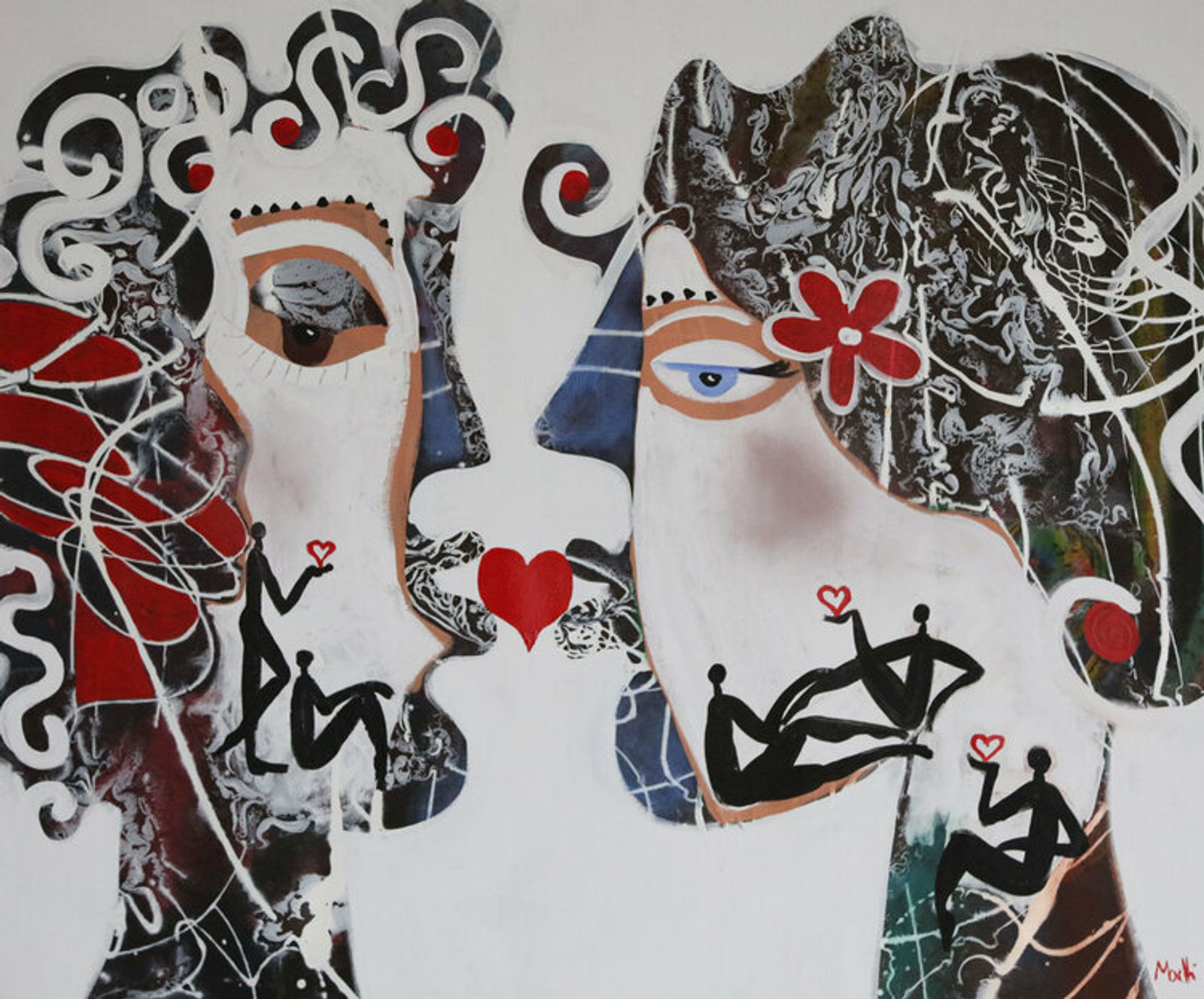 Dolcezza Simply Art Scarf, "Lovely Lovers" 72904