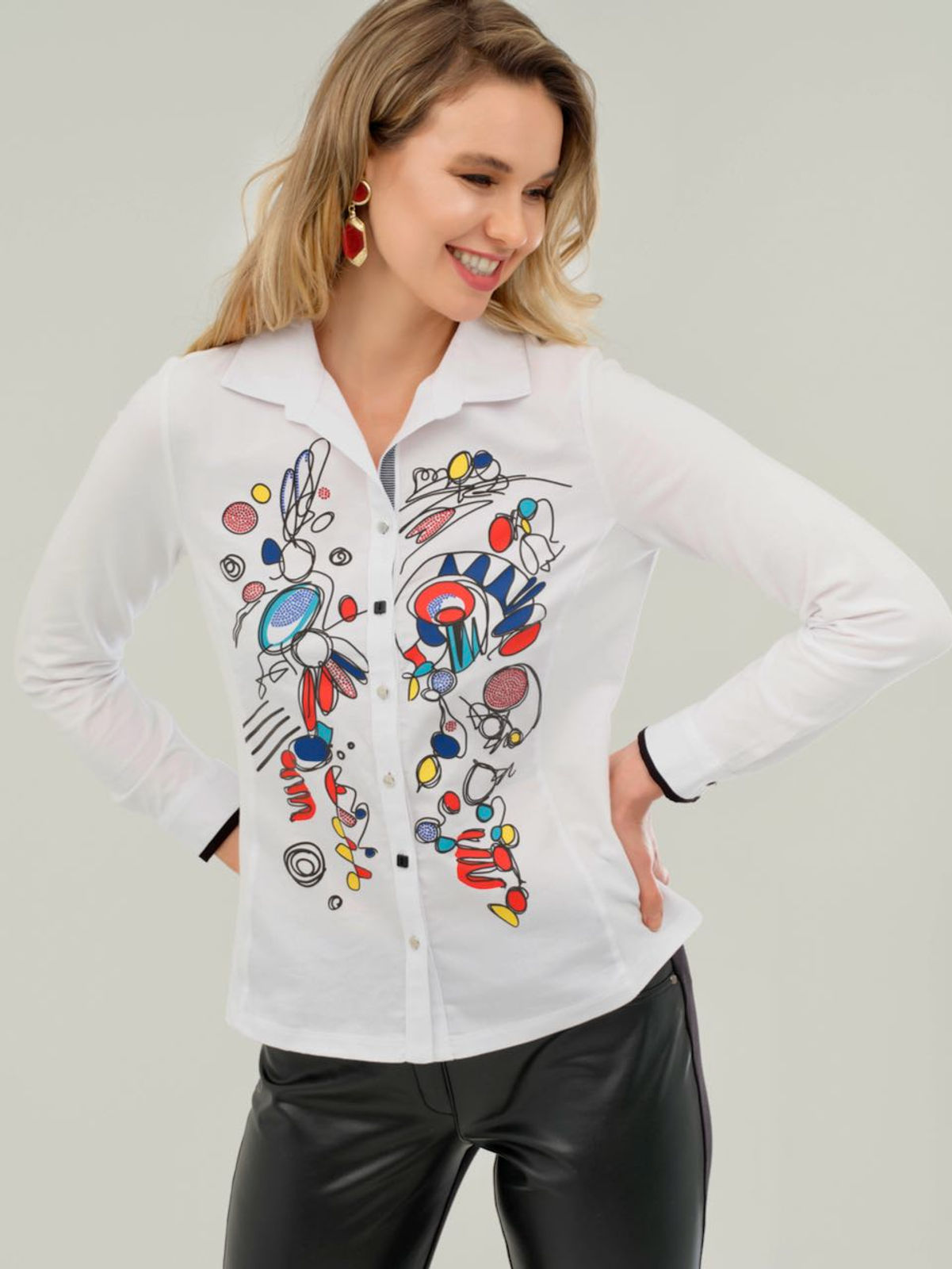 Dolcezza "Provencal Market"  Button Front Shirt 73644