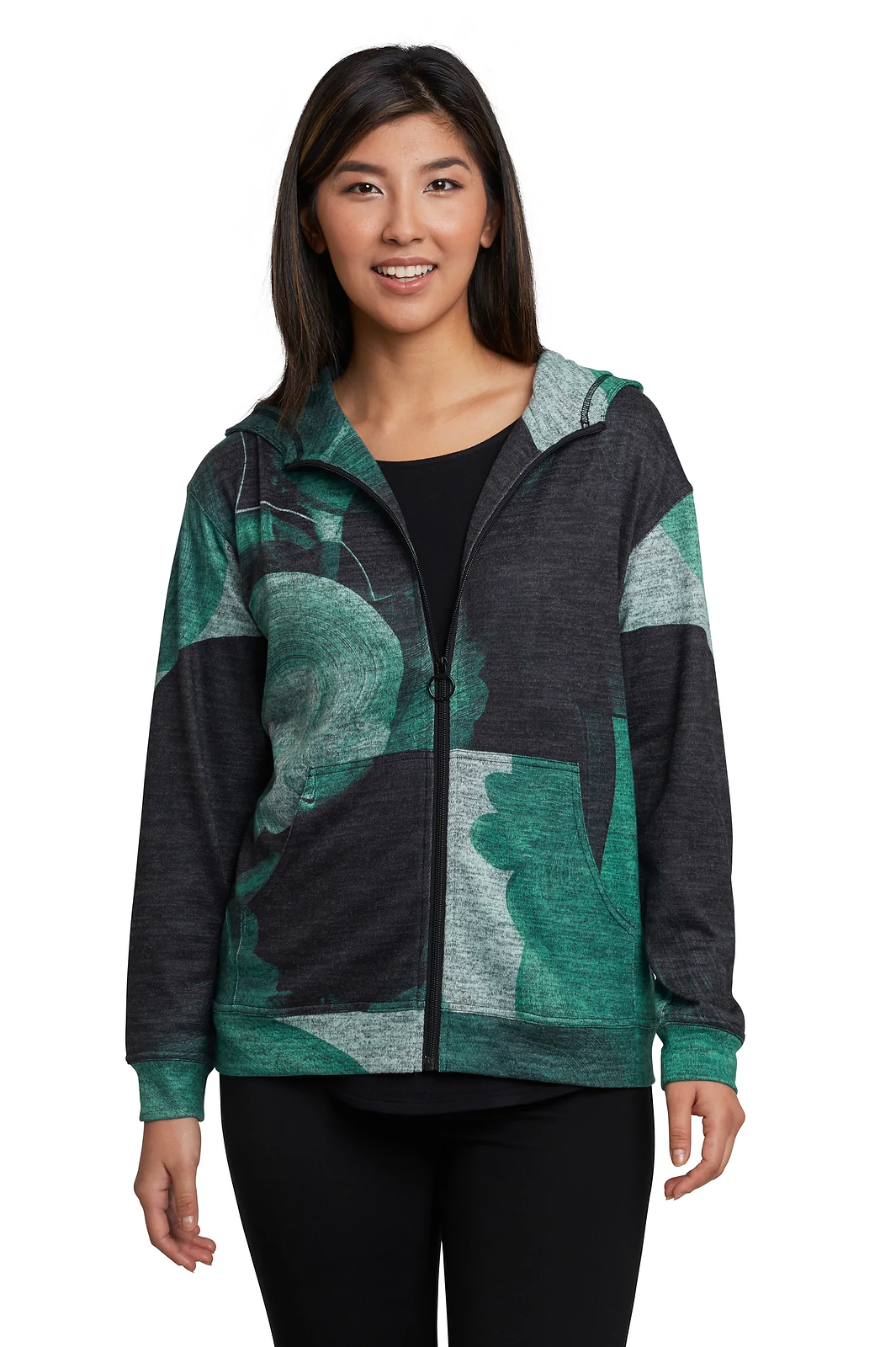 Claire Desjardins "Emeralds" Zip front Hoodie 222590