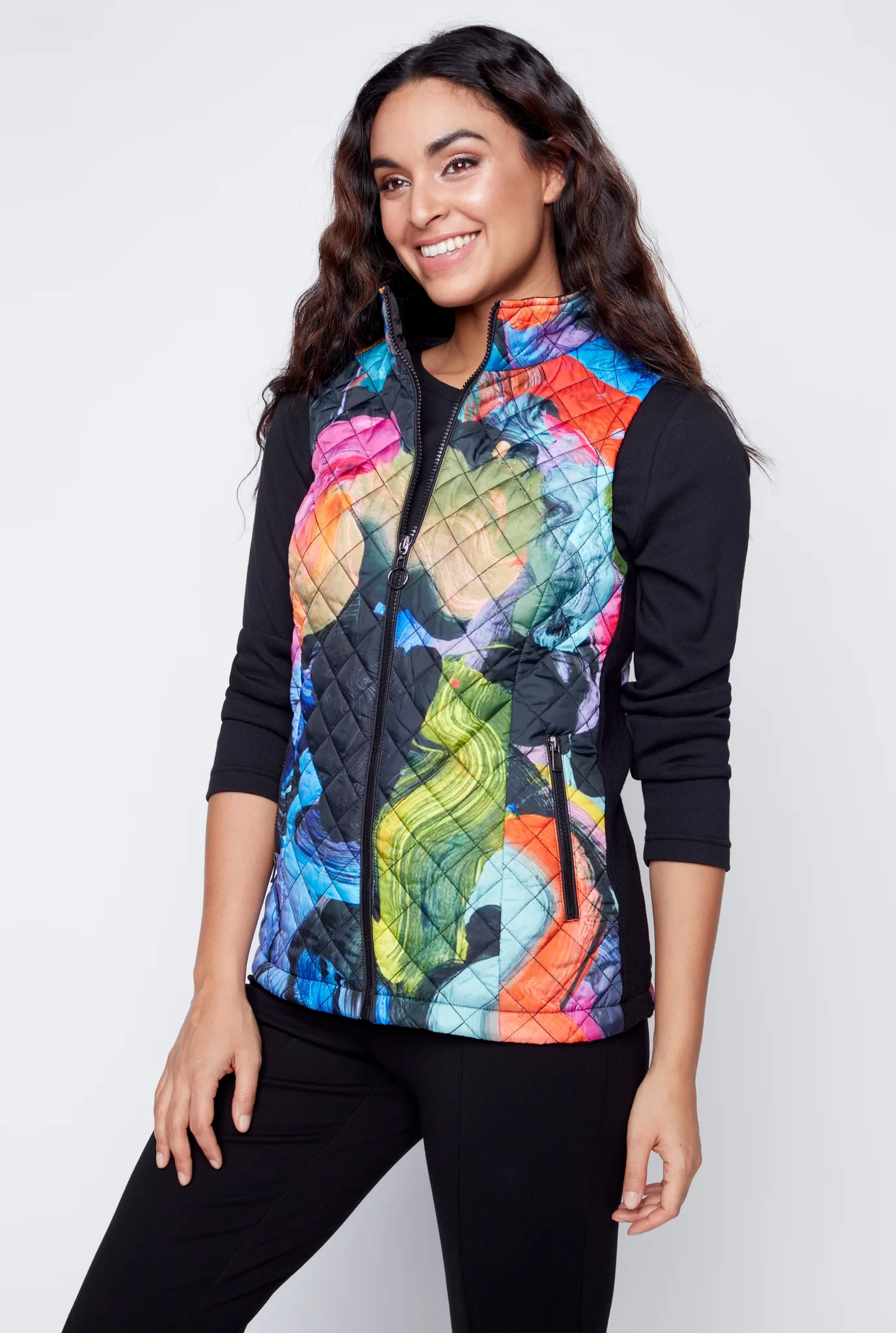 Claire Desjardins "Winter Bouquet" Quilted Vest 91213