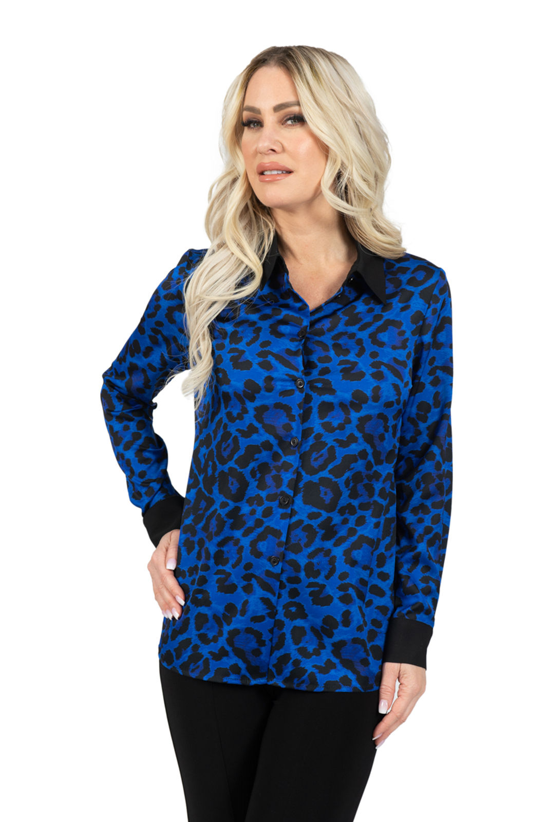 SCAPA Sapphire Leopard Print Blouse 7520