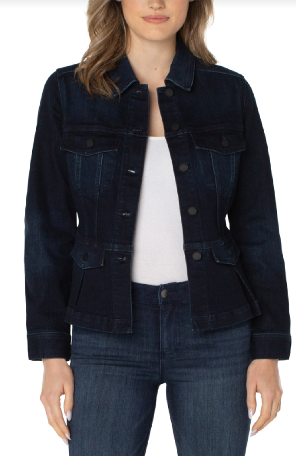 Liverpool Indigo Denim Peplum Jacket LM1036EF