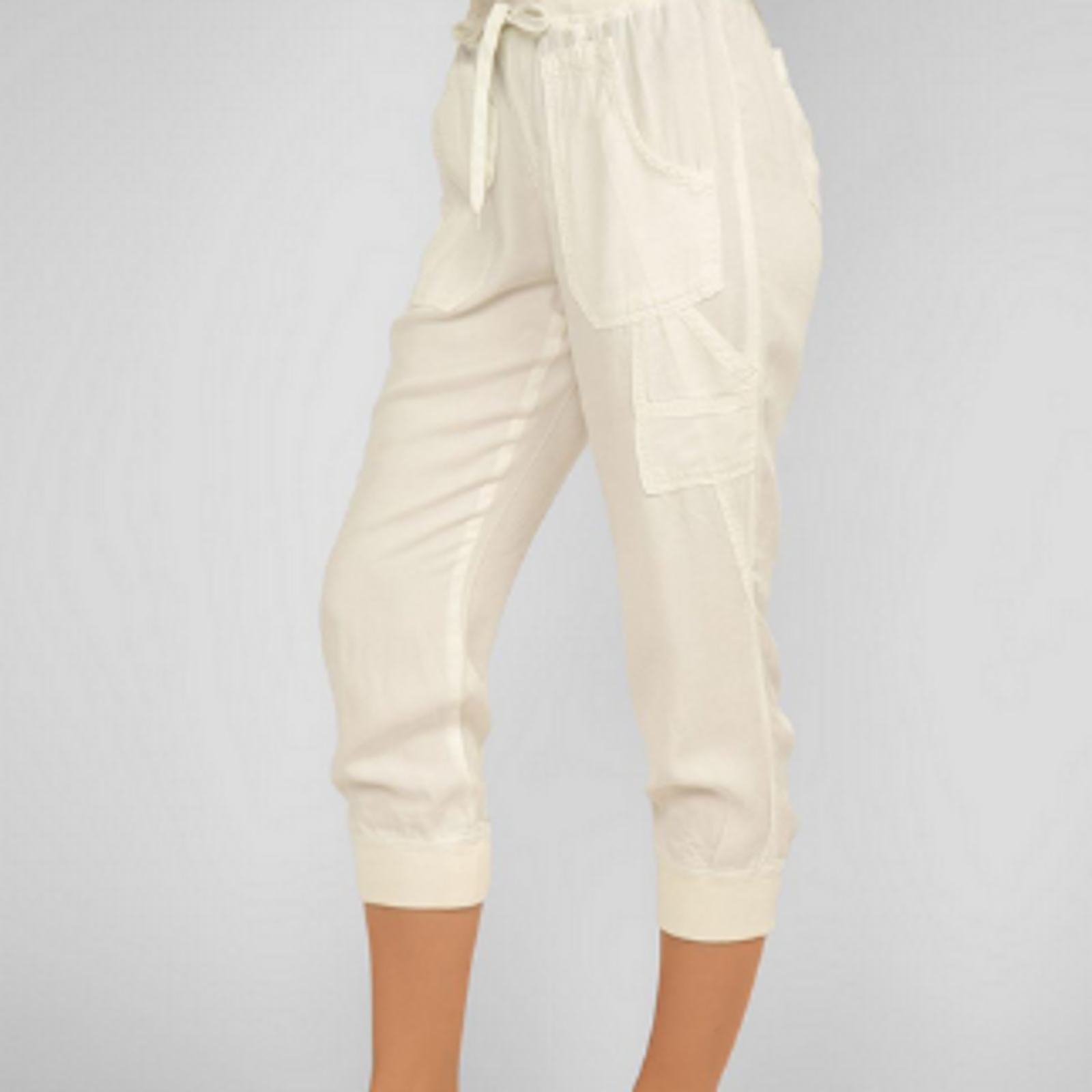 Thumbnail: Carré Noir White Twill Joggers 6162