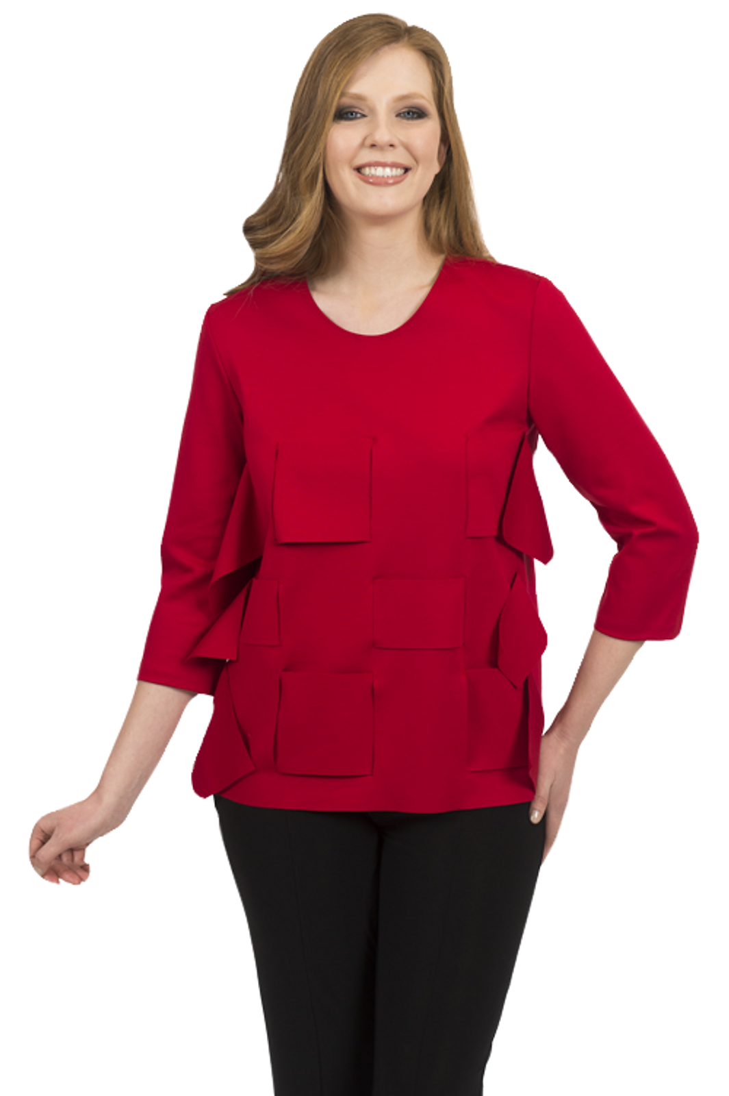 Basket Weave Ponte Knit Sweater