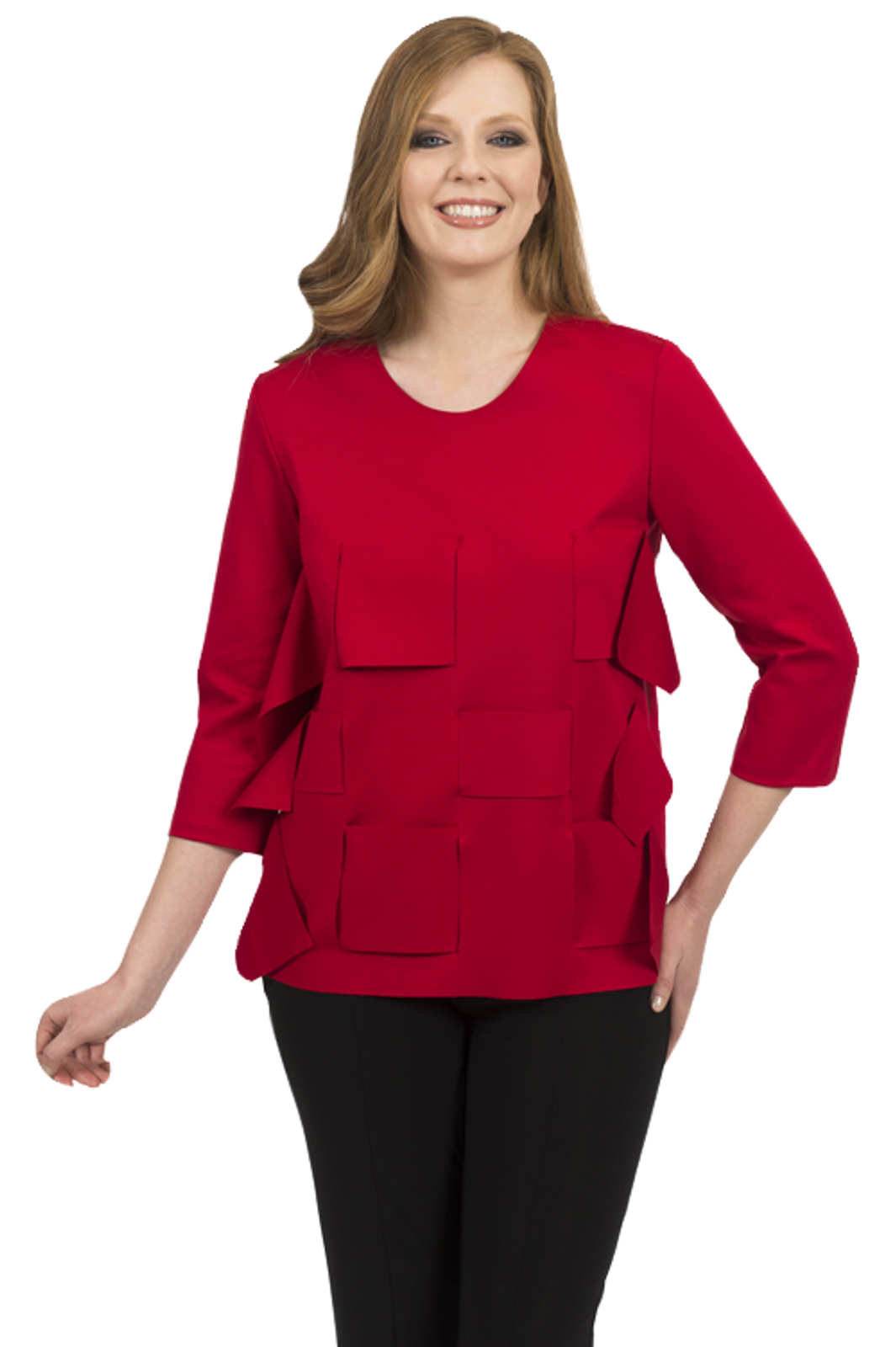 Basket Weave Ponte Knit Sweater