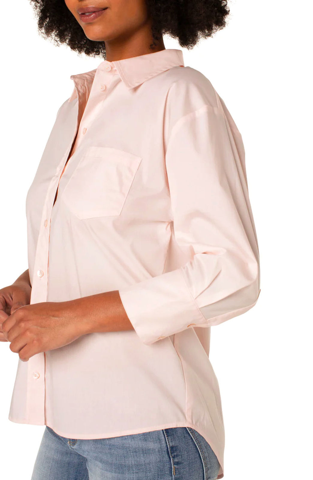 Liverpool Peoney Pink Oversized Classic Shirt LM8167G52