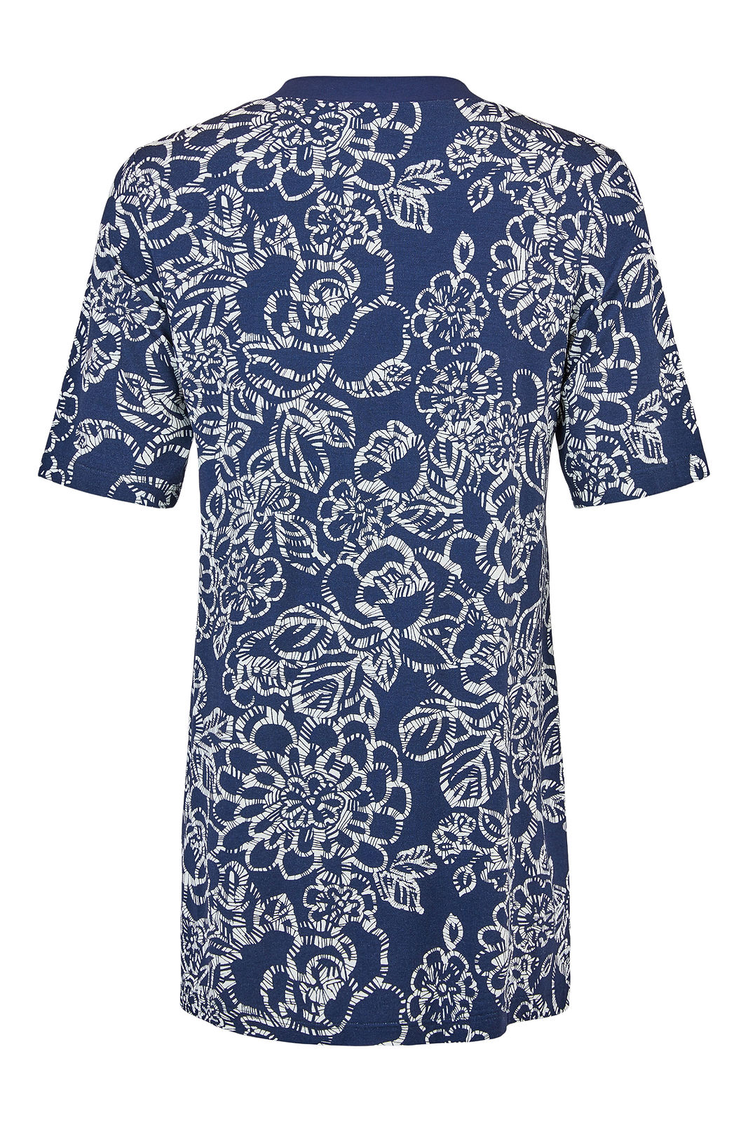 Sunday Navy and White Batik Print Tunic  6580-6770-6710