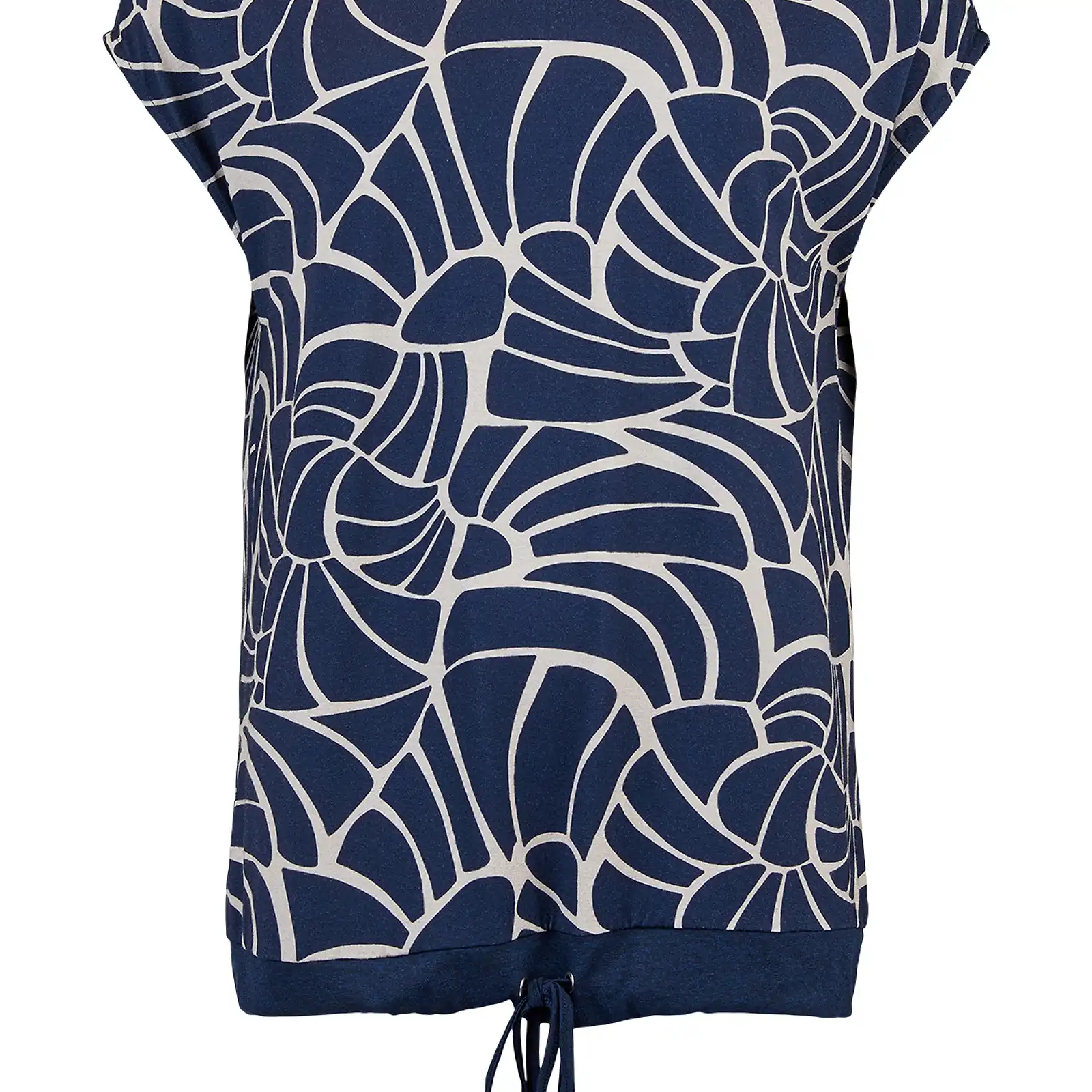 Thumbnail: Sunday Navy and Tan Print Skirt  6584-6773-6714