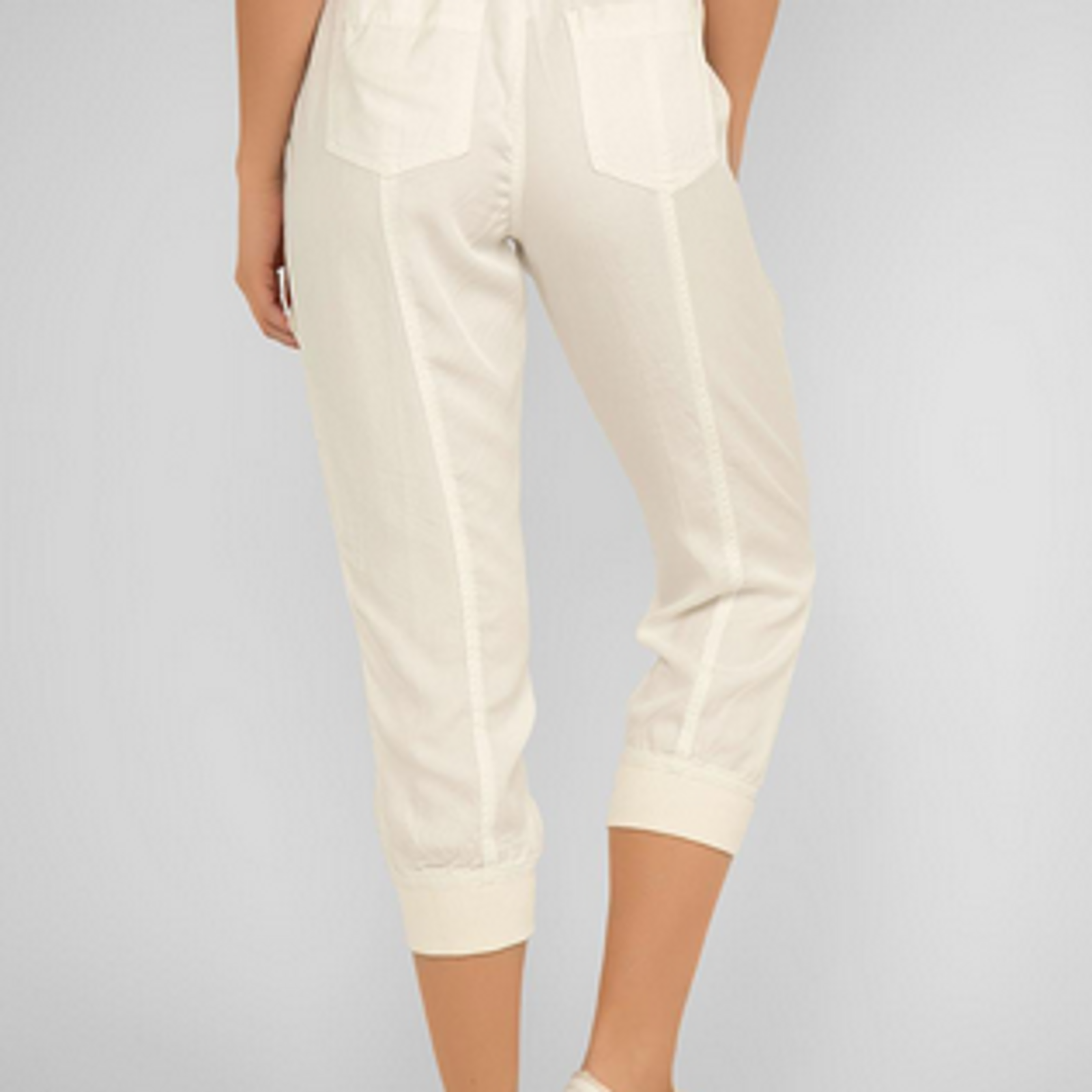 Thumbnail: Carré Noir White Twill Joggers 6162