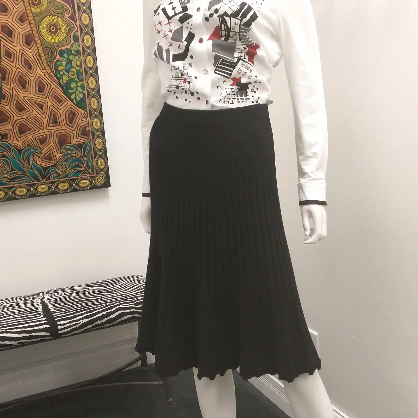 Thumbnail: Sunday Black Pleated Skirt