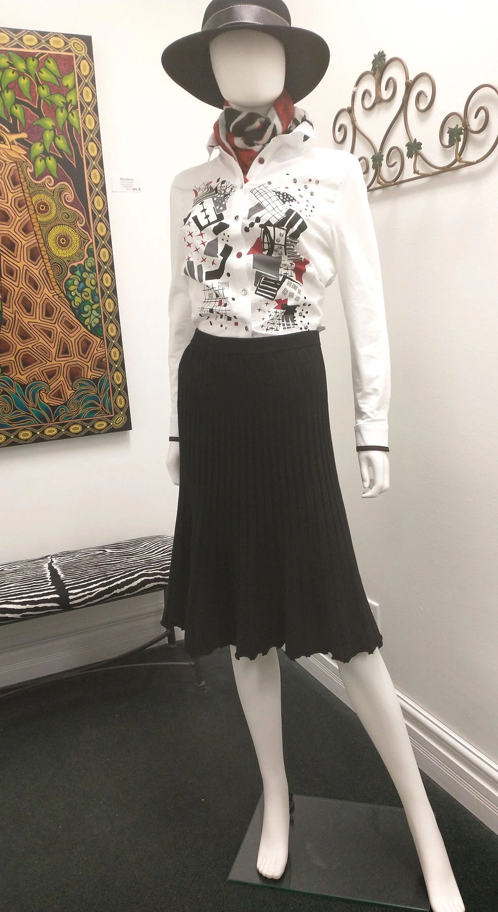 Sunday Black Pleated Skirt