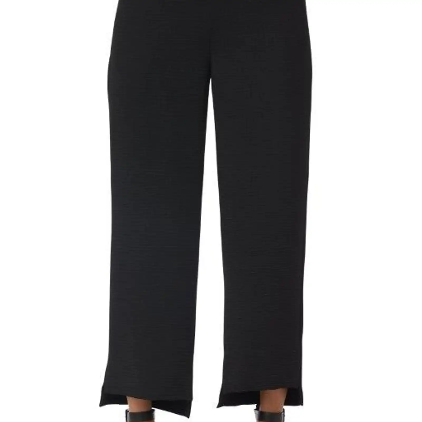 Thumbnail: Compli-K Black Hi-Low Hem Pants