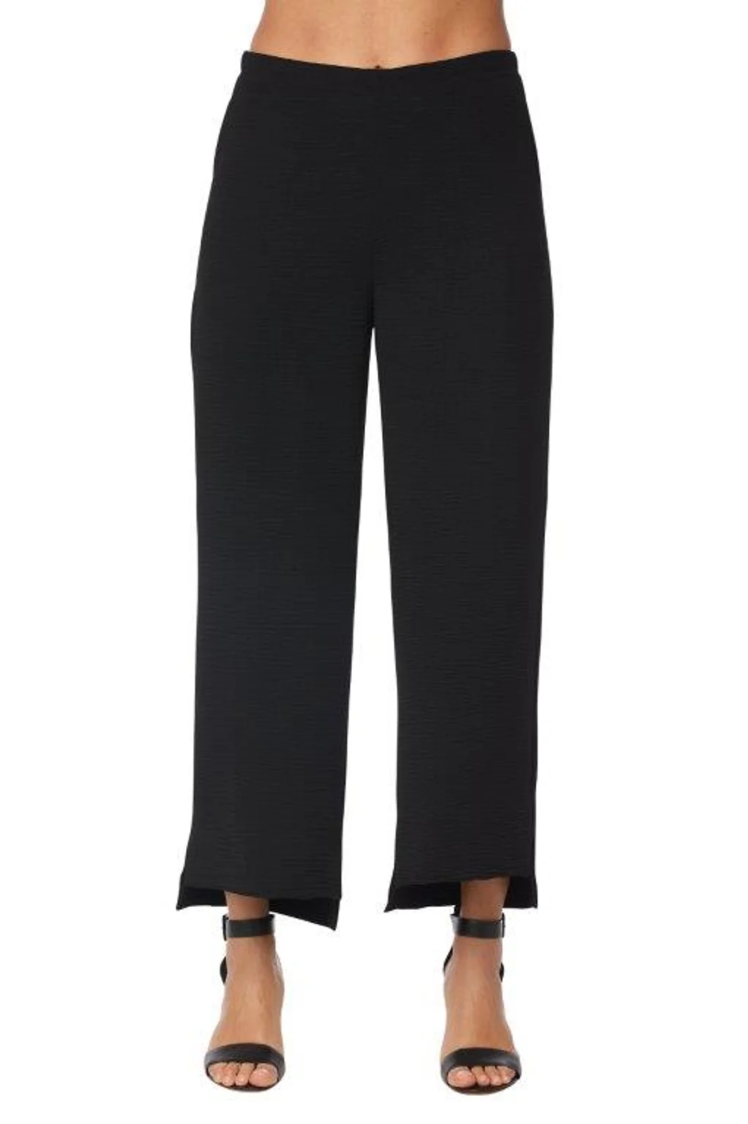 Compli-K Black Hi-Low Hem Pants
