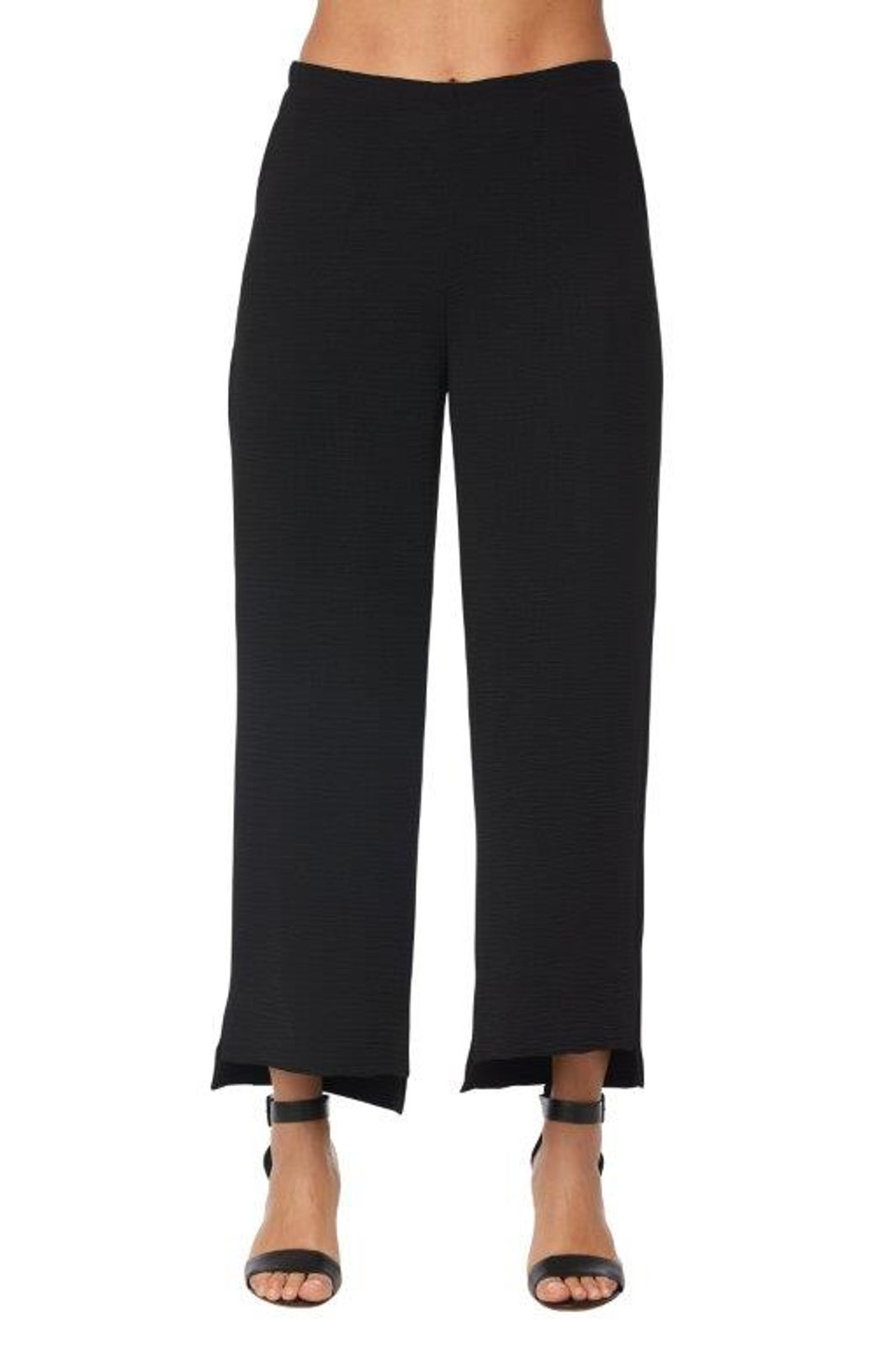 Compli-K Black Hi-Low Hem Pants