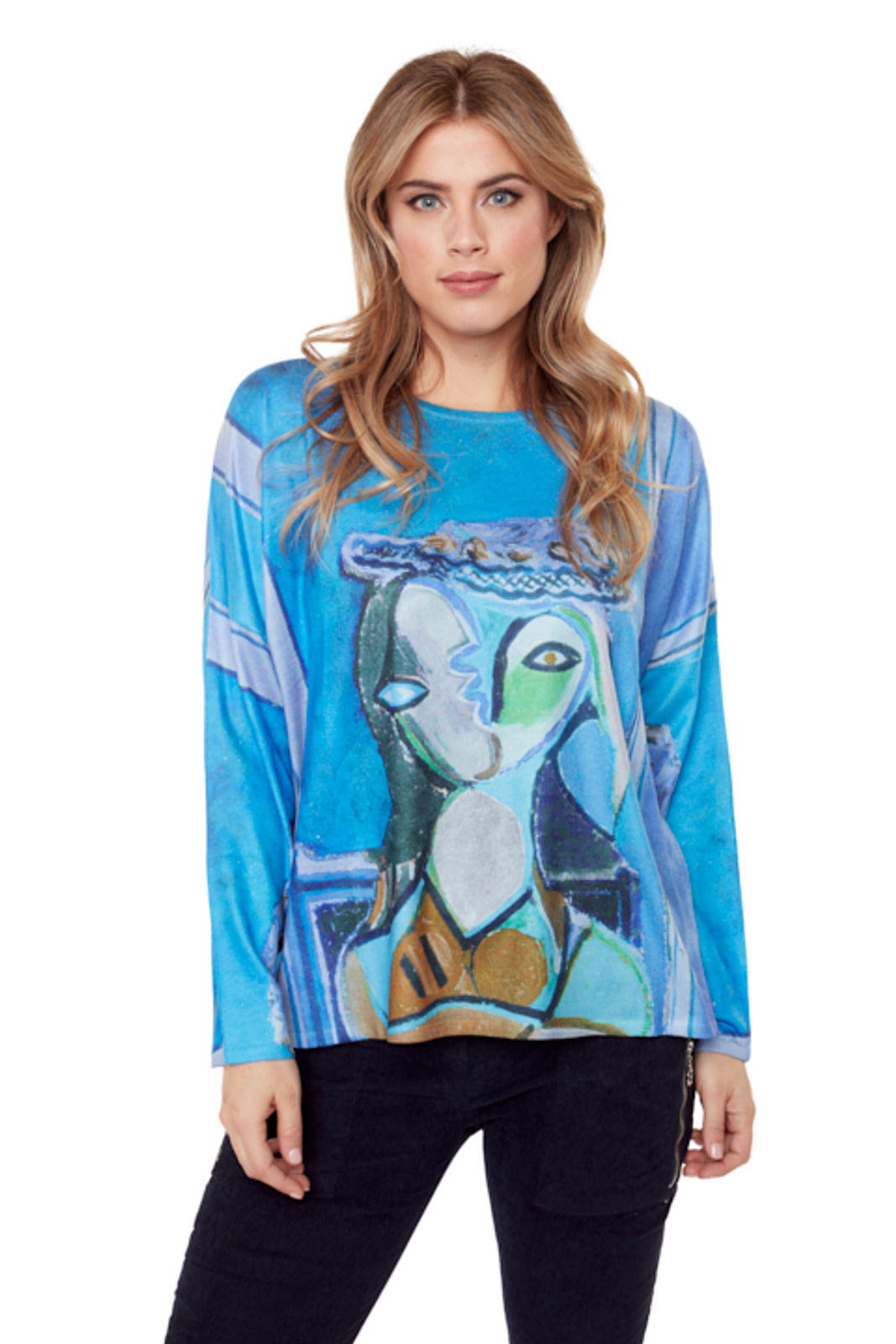 Carre Noir Blue Picasso Sweater 6524
