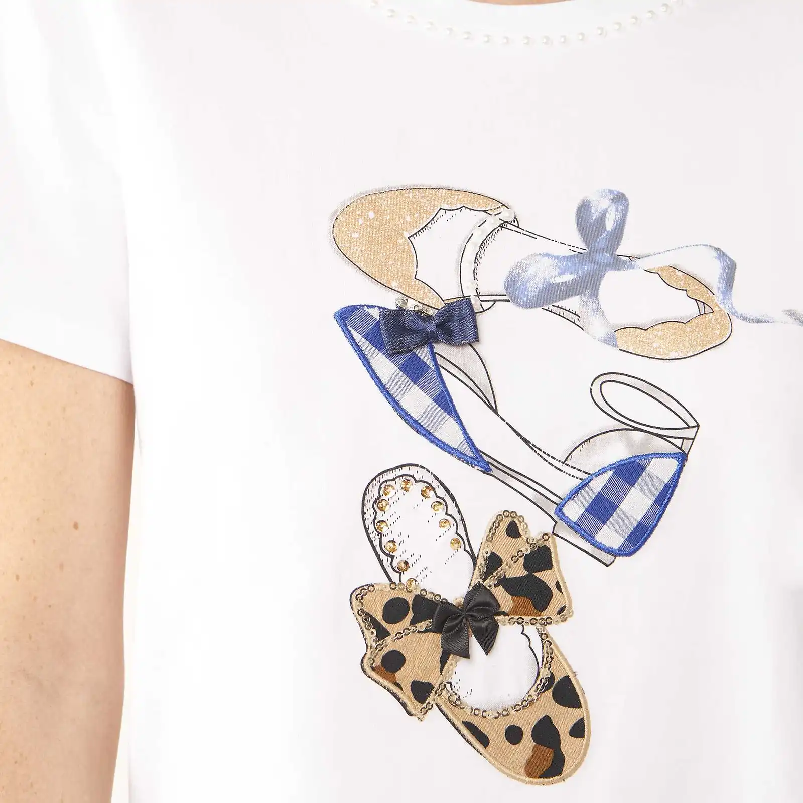 Thumbnail: Embellished Shoes Tee by Leo & Ugo