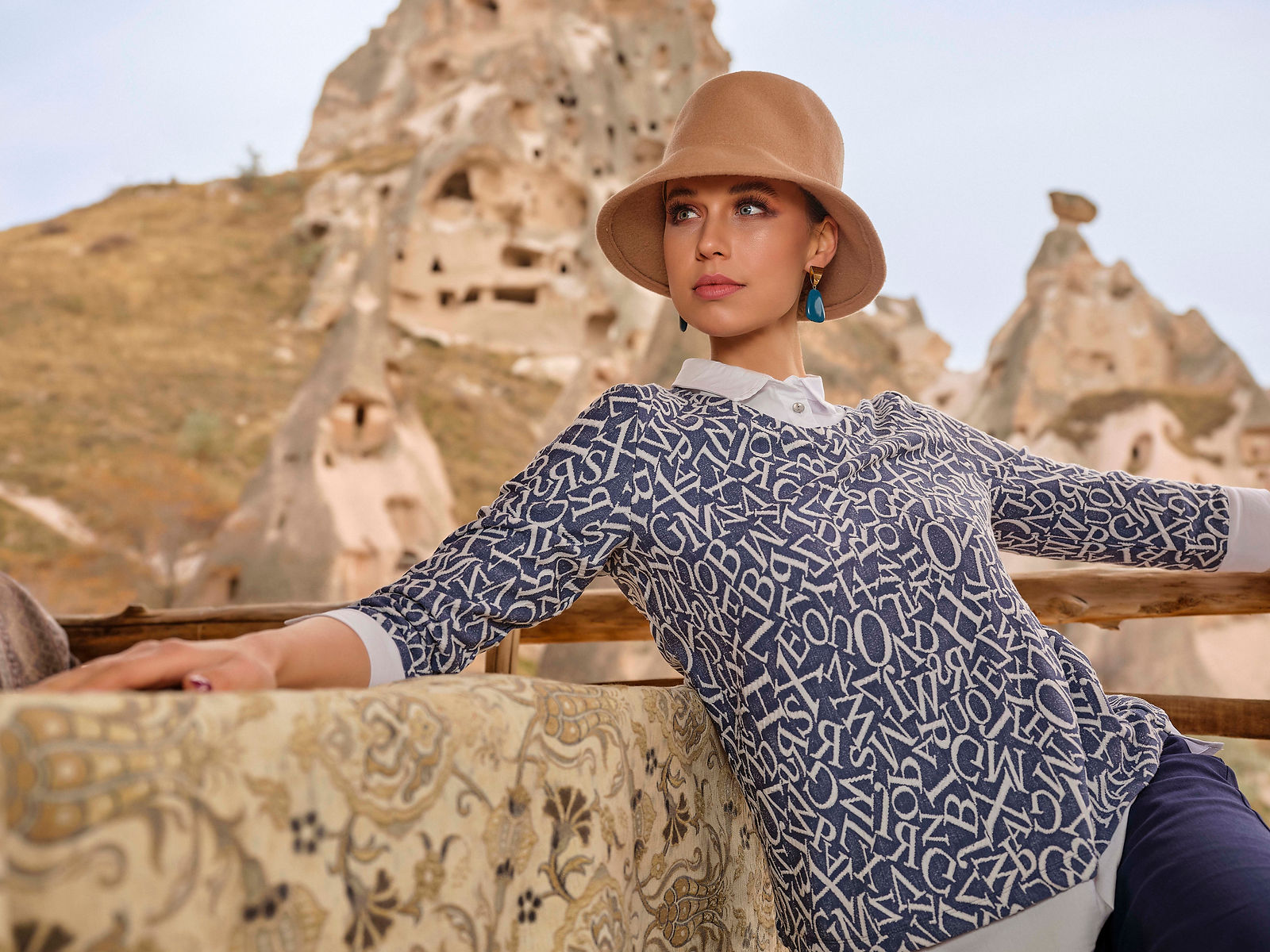 Dolcezza "Alphabet"  Layered-Look Top 73131