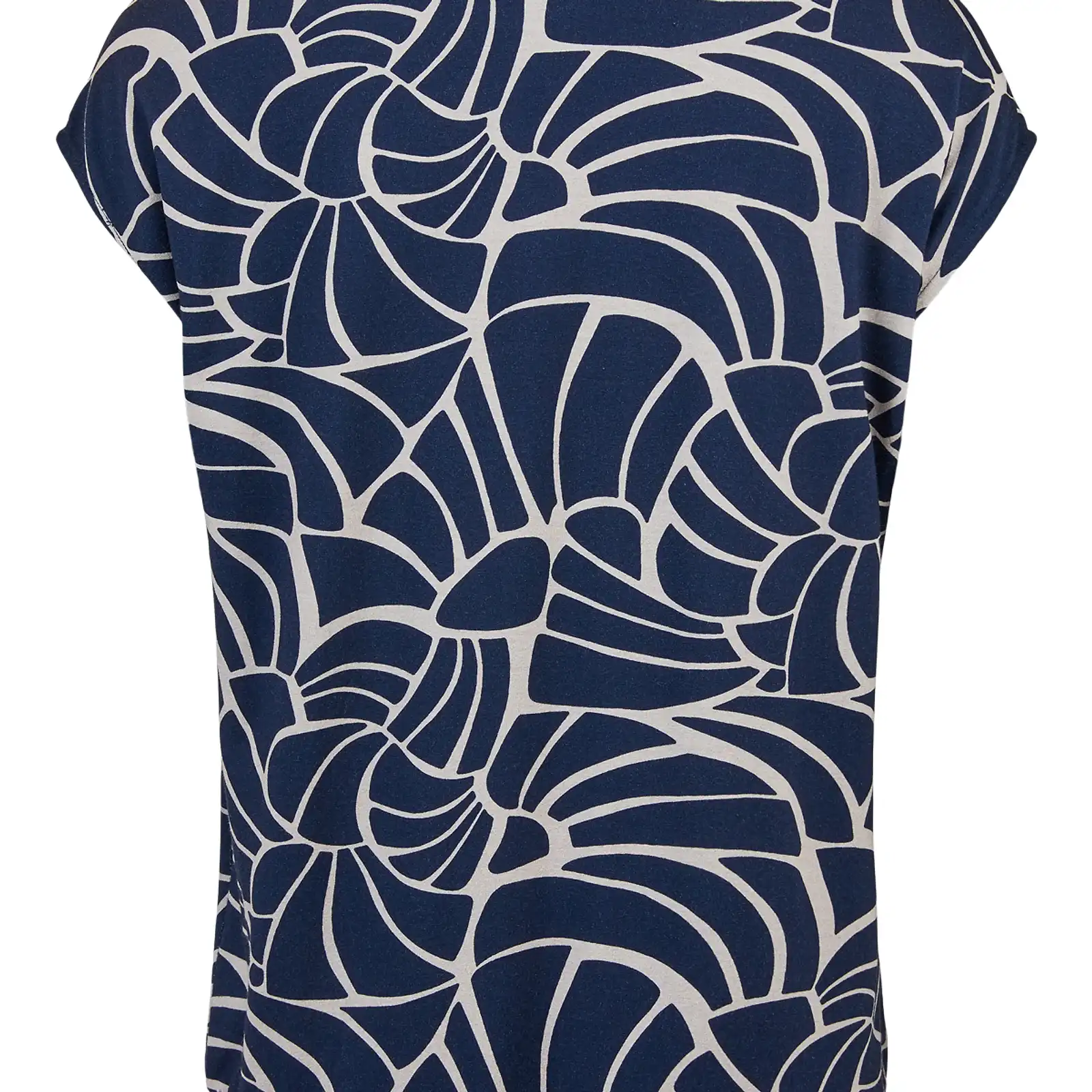 Thumbnail: Sunday Navy and Tan Print Top  6583-6773-6714