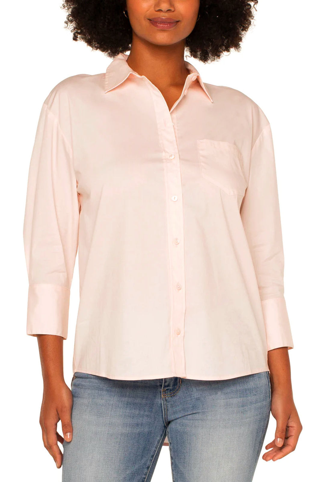 Liverpool Peoney Pink Oversized Classic Shirt LM8167G52