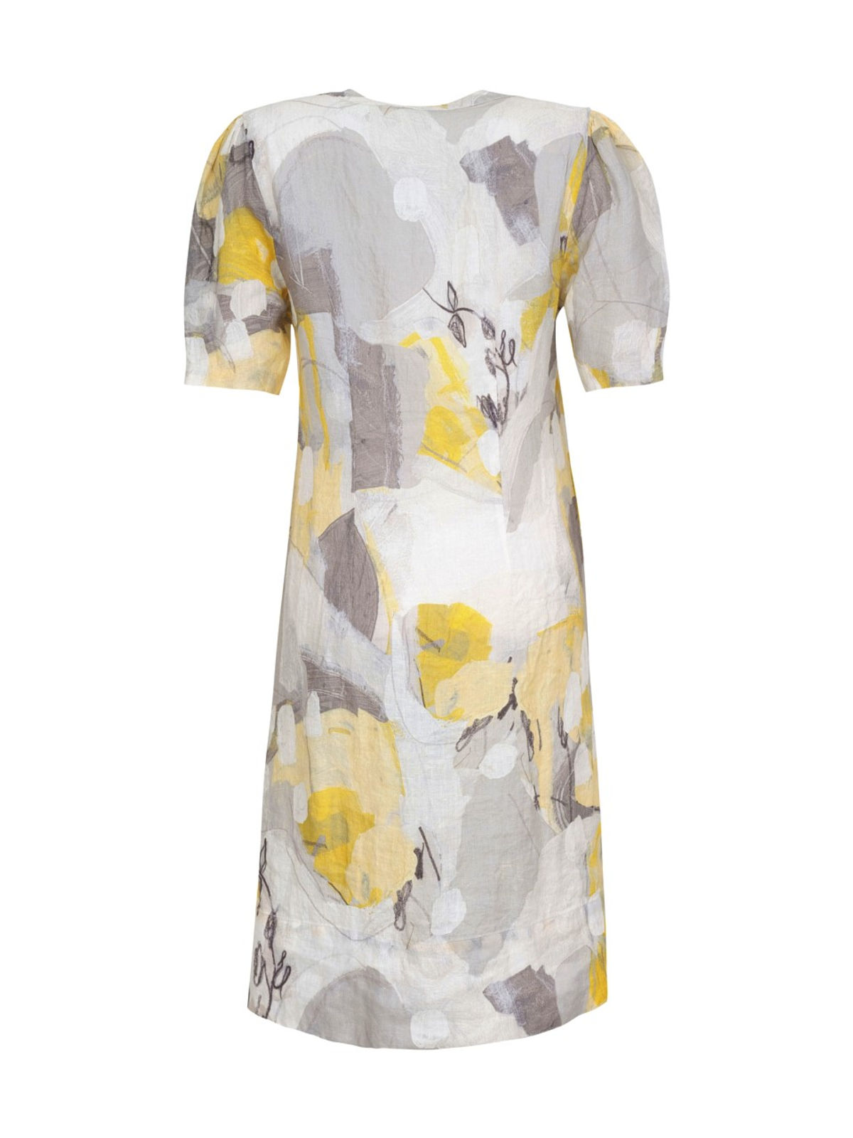 Dolcezza “Citron Mist I” Short Sleeve Linen Dress 23744