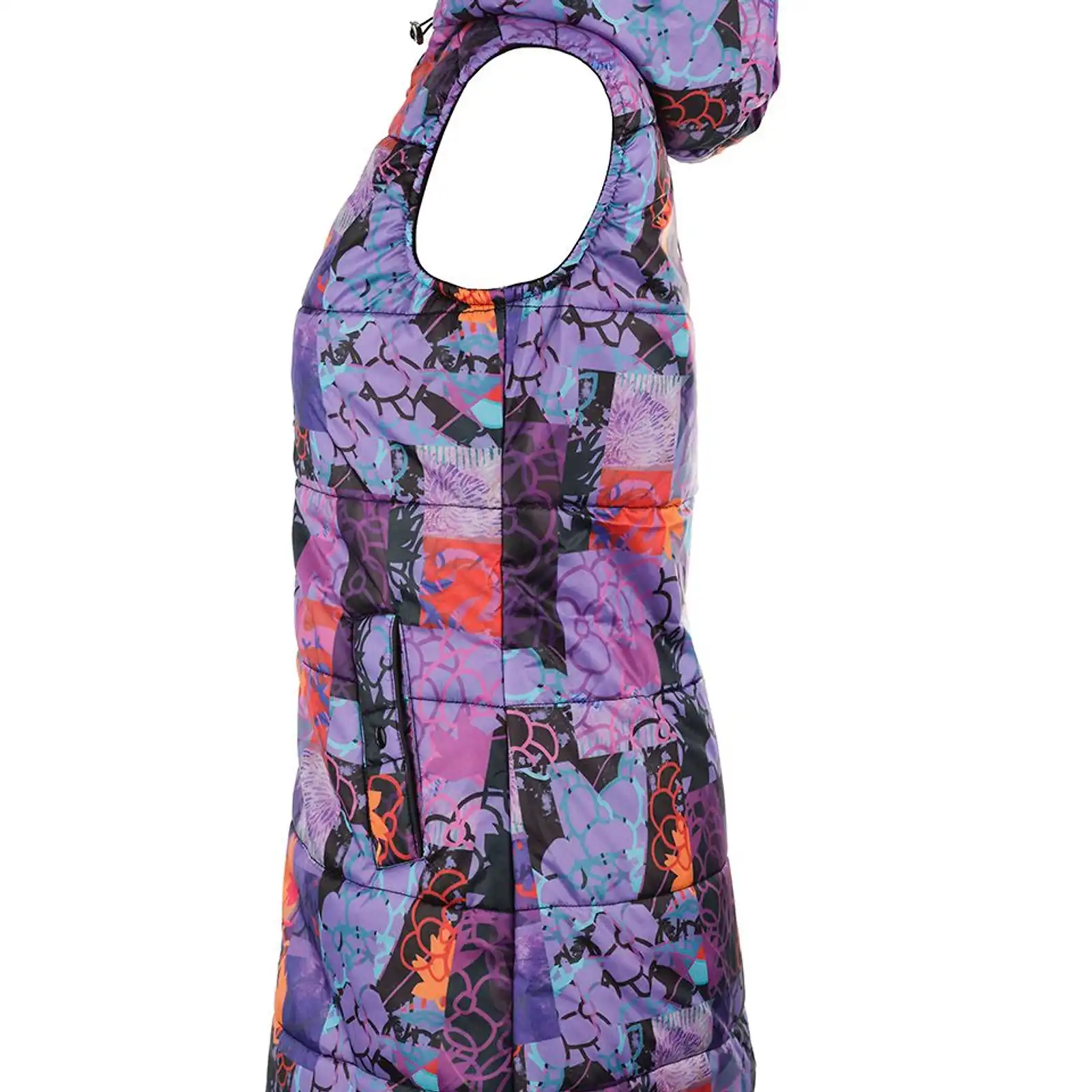 Thumbnail: Dolcezza "Digital Geometry Mauve" Long Puffer Vest 72823
