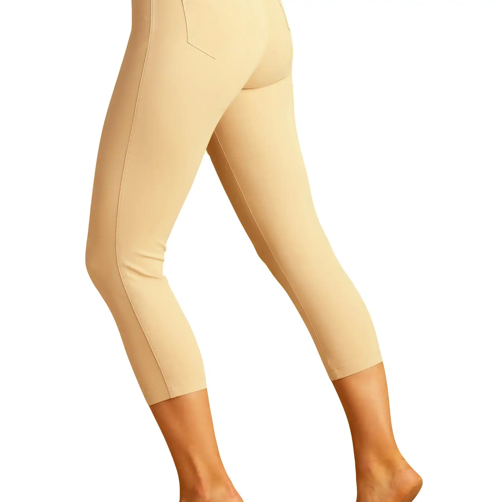Thumbnail: Marble of Scotland Sand Cropped Jeans 2412-196