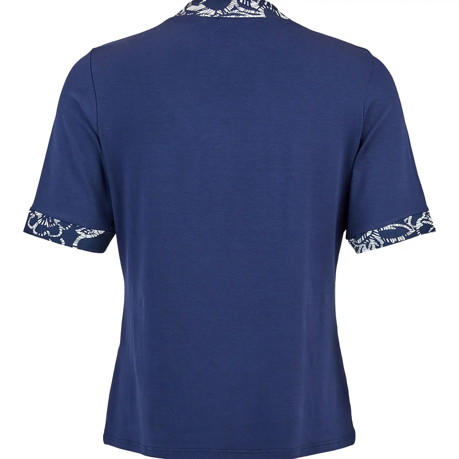Thumbnail: Sunday Navy and White Batik Print Skirt  6579-6770-6710