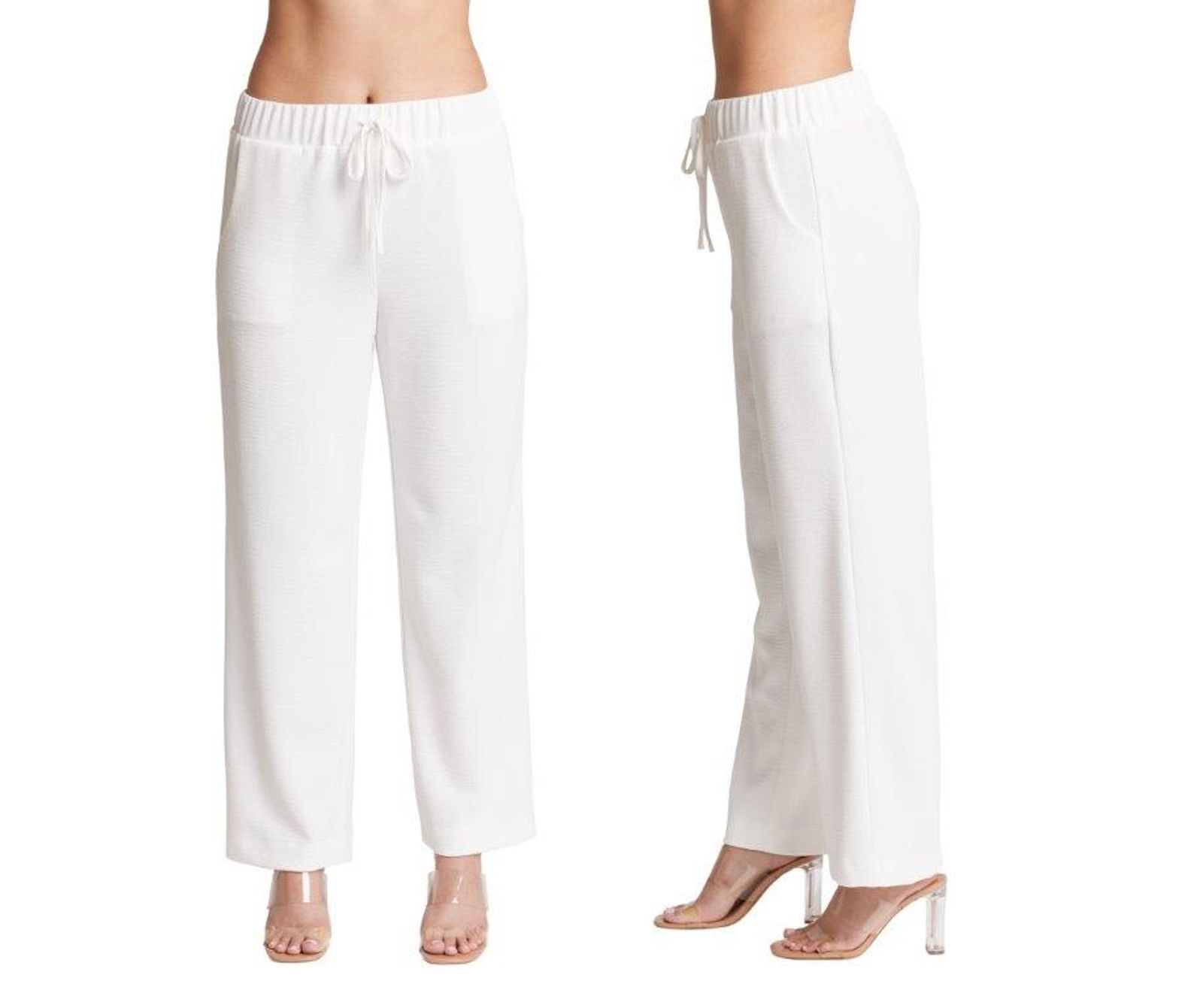 Compli-K Ivory Crepe Pants 33024