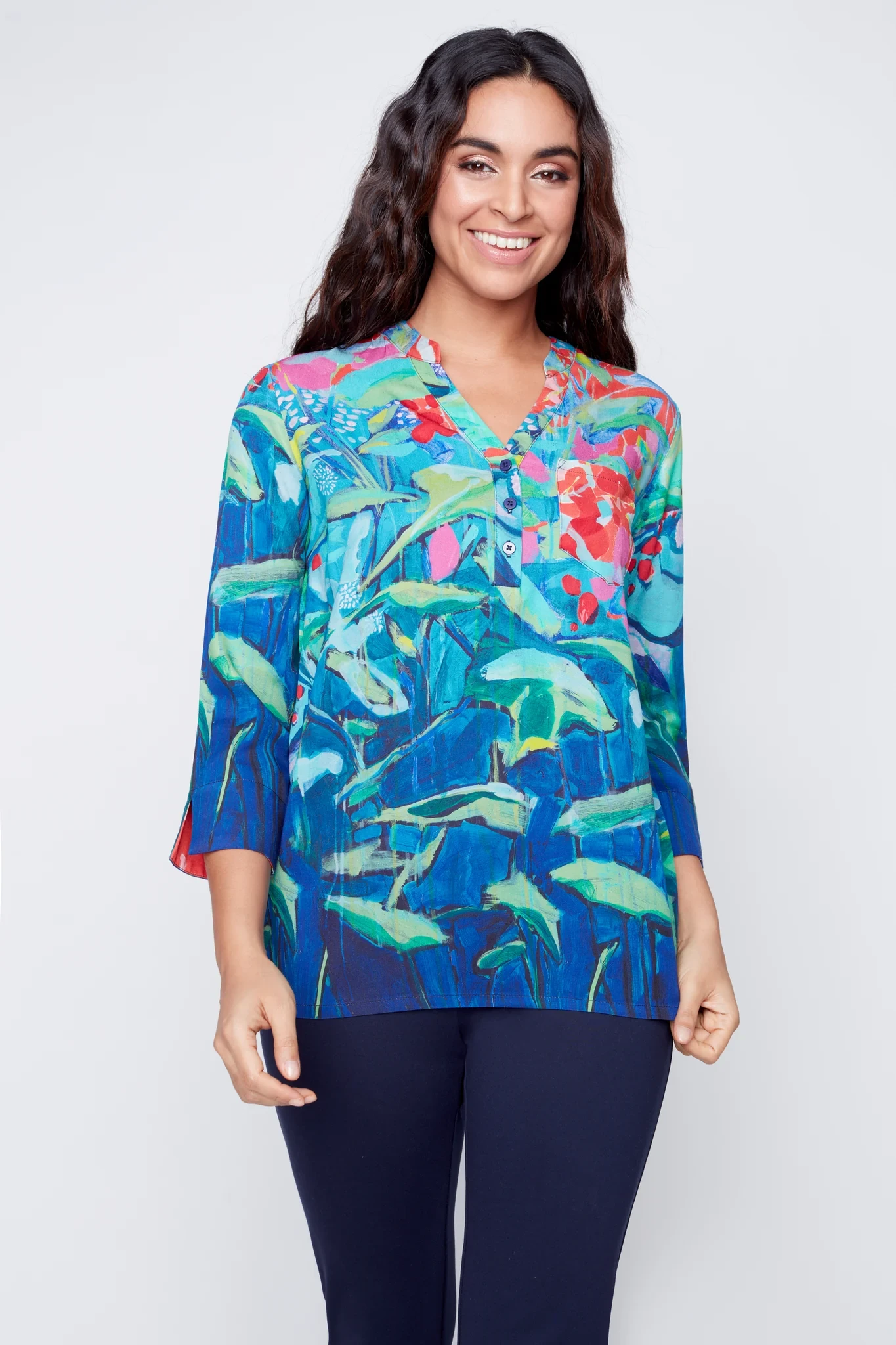 Claire Desjardins "Touch of Spring" Popover Blouse 91241